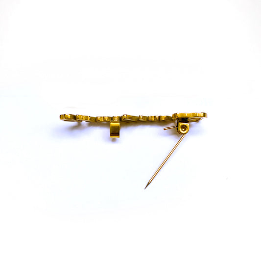 RZ Goldtone Brooch