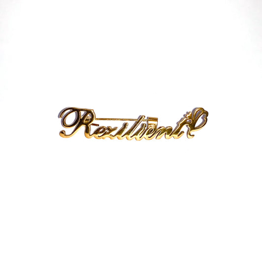 RZ Goldtone Brooch