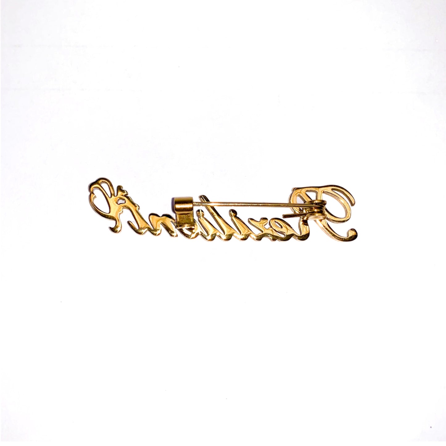 RZ Goldtone Brooch